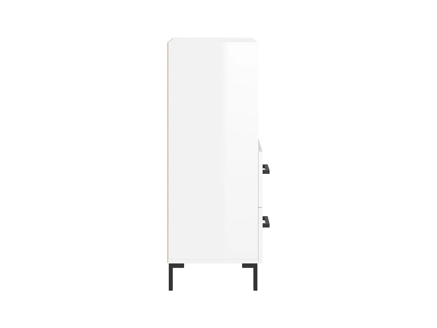 Credenza buffet cassettiera mobile contenitore organizer cucina soggiorno lucido 34,5 x 34 x 90 cm derivati ​​del legno bianco 02_0030595