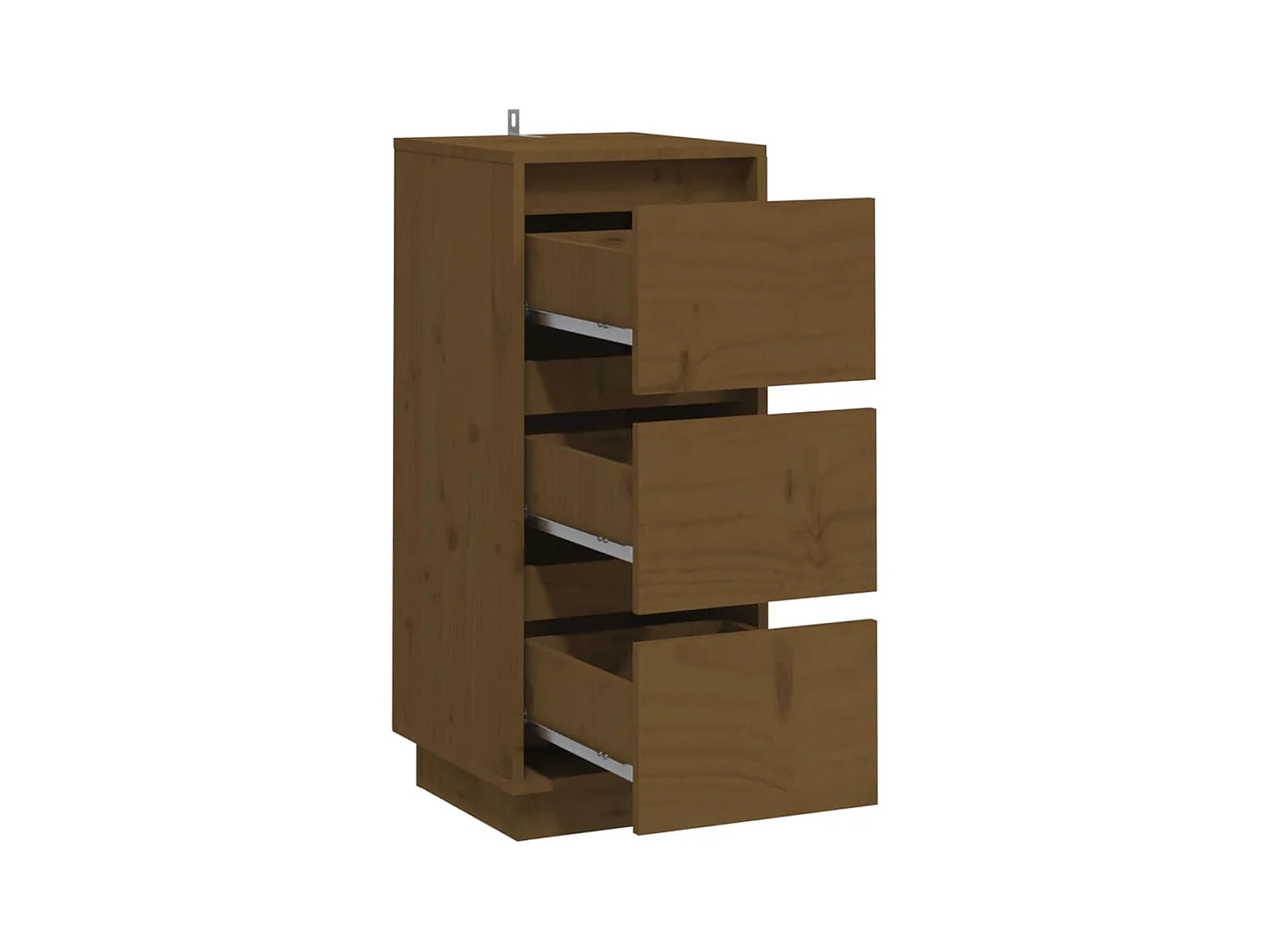 Credenza buffet cassettiera mobile contenitore organizer cucina soggiorno soggiorno set da 2 32 x 34 x 75 cm legno massello di pino marrone 02_0036885