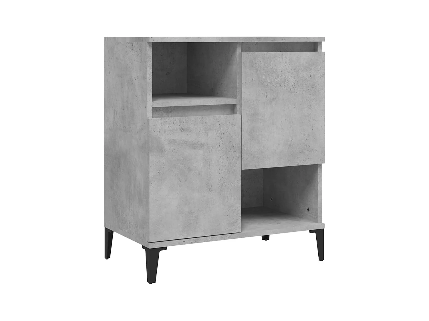Credenza buffet cassettiera mobile contenitore organizer cucina soggiorno soggiorni set da 2 60 x 35 x 70 cm derivati ​​del legno grigio 02_0036866