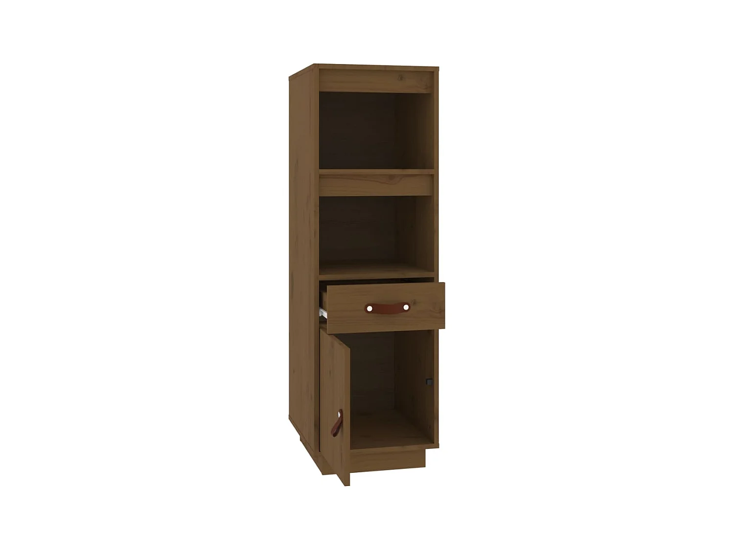 Credenza buffet cassettiera mobile contenitore organizer cucina soggiorno soggiorno alto 34 x 40 x 108,5 cm legno di pino massiccio marrone 02_0034752