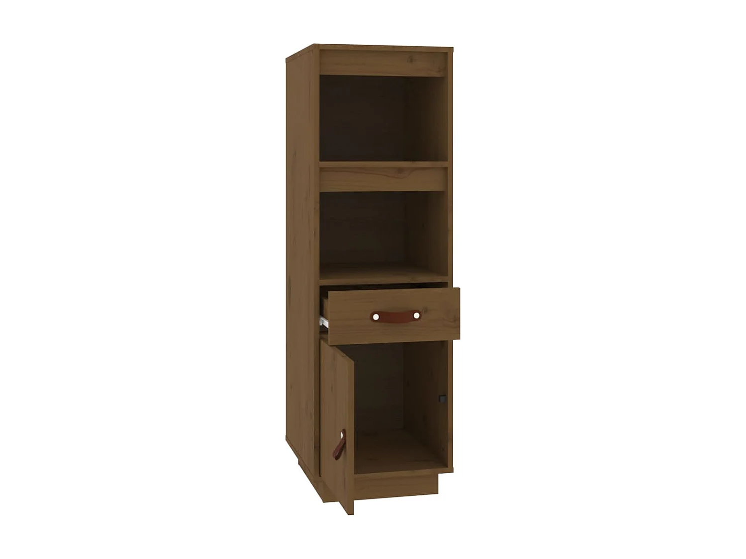 Credenza buffet cassettiera mobile contenitore organizer cucina soggiorno soggiorno alto 34 x 40 x 108,5 cm legno di pino massiccio marrone 02_0034752