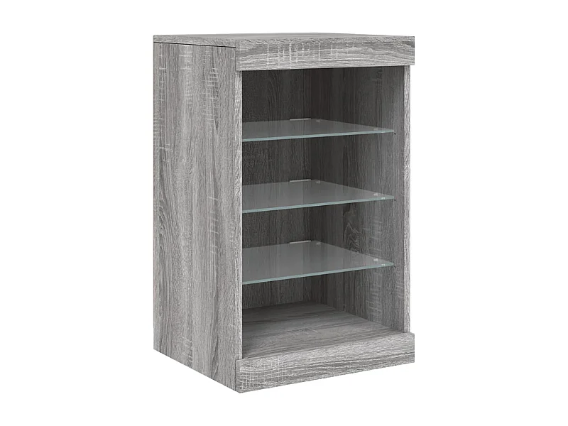 Credenza buffet cassettiera mobile contenitore organizer cucina soggiorno soggiorno con luci a LED Sonoma 41 x 37 x 67 cm grigio 02_0030075