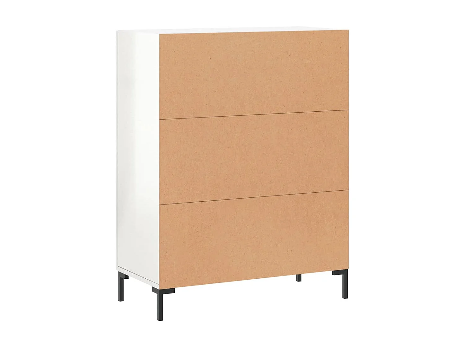 Aparador buffet cómoda mueble mueble de almacenaje organizador cocina salón brillante 69,5 x 34 x 90 cm madera contrachapada blanco 02_0030718