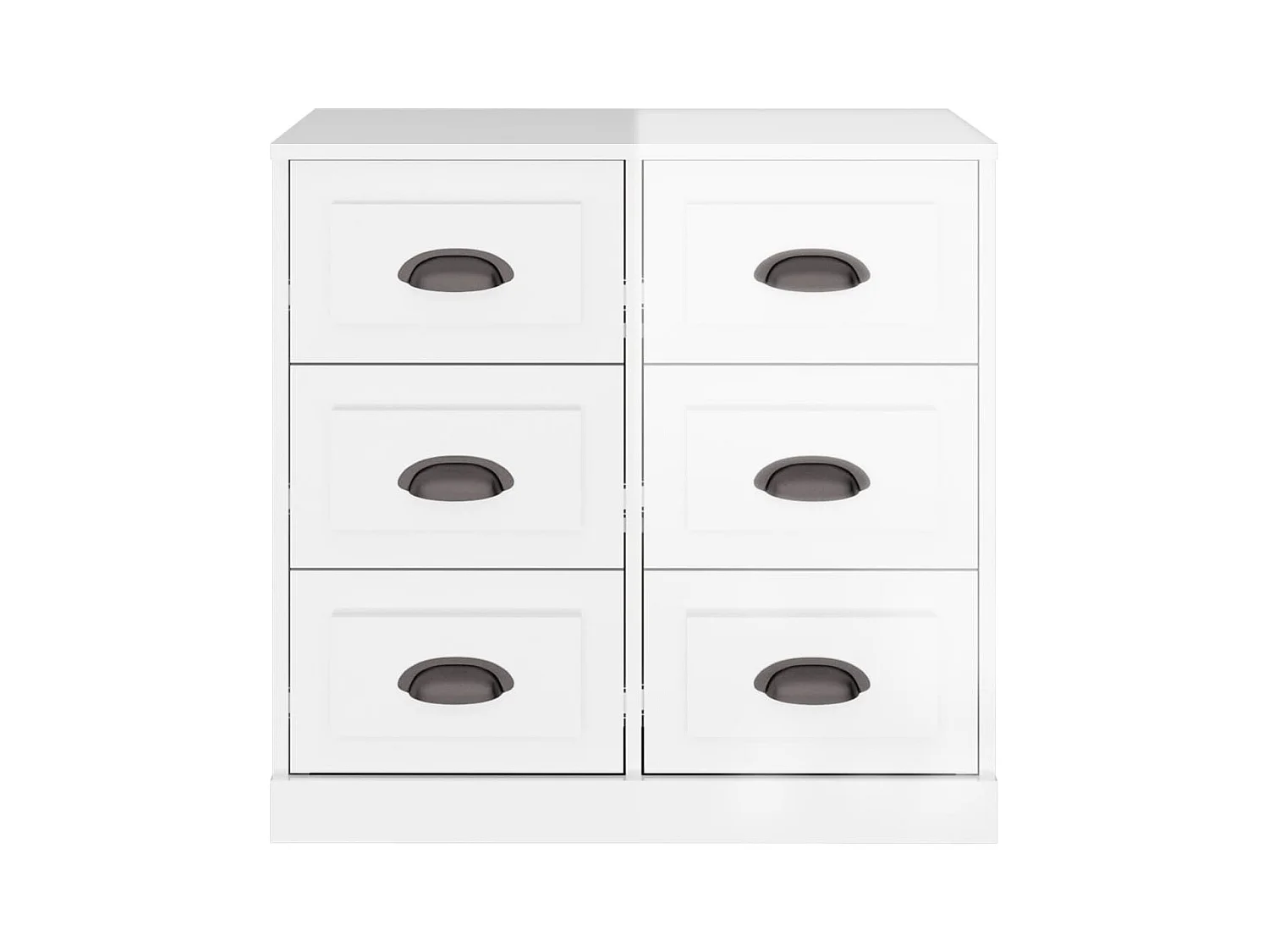 Credenza buffet cassettiera mobile contenitore organizer cucina soggiorno lucido 70 x 35,5 x 67,5 cm derivati ​​del legno bianco 02_0030760