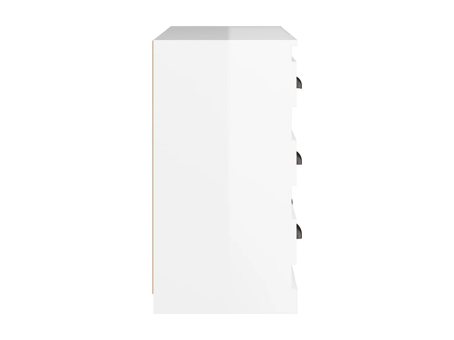 Credenza buffet cassettiera mobile contenitore organizer cucina soggiorno lucido 70 x 35,5 x 67,5 cm derivati ​​del legno bianco 02_0030760