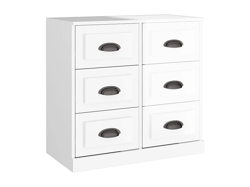 Credenza buffet cassettiera mobile contenitore organizer cucina soggiorno lucido 70 x 35,5 x 67,5 cm derivati ​​del legno bianco 02_0030760