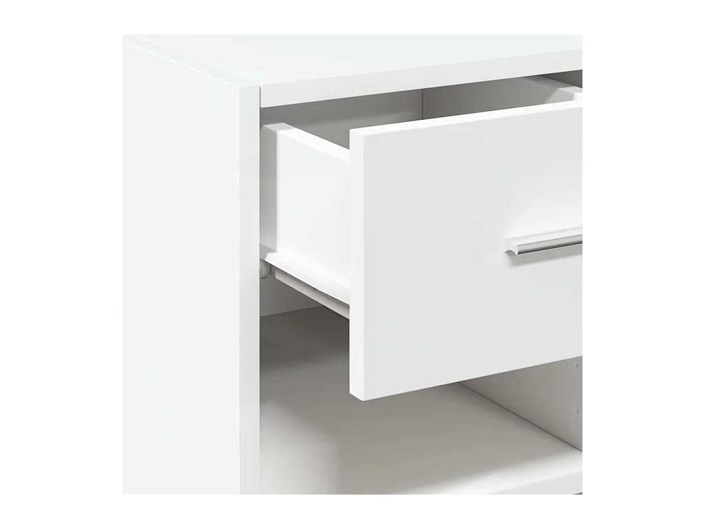 Credenza buffet cassettiera mobile contenitore organizer cucina soggiorno soggiorno 45 x 42,5 x 93 cm derivati ​​del legno bianco 02_0030315
