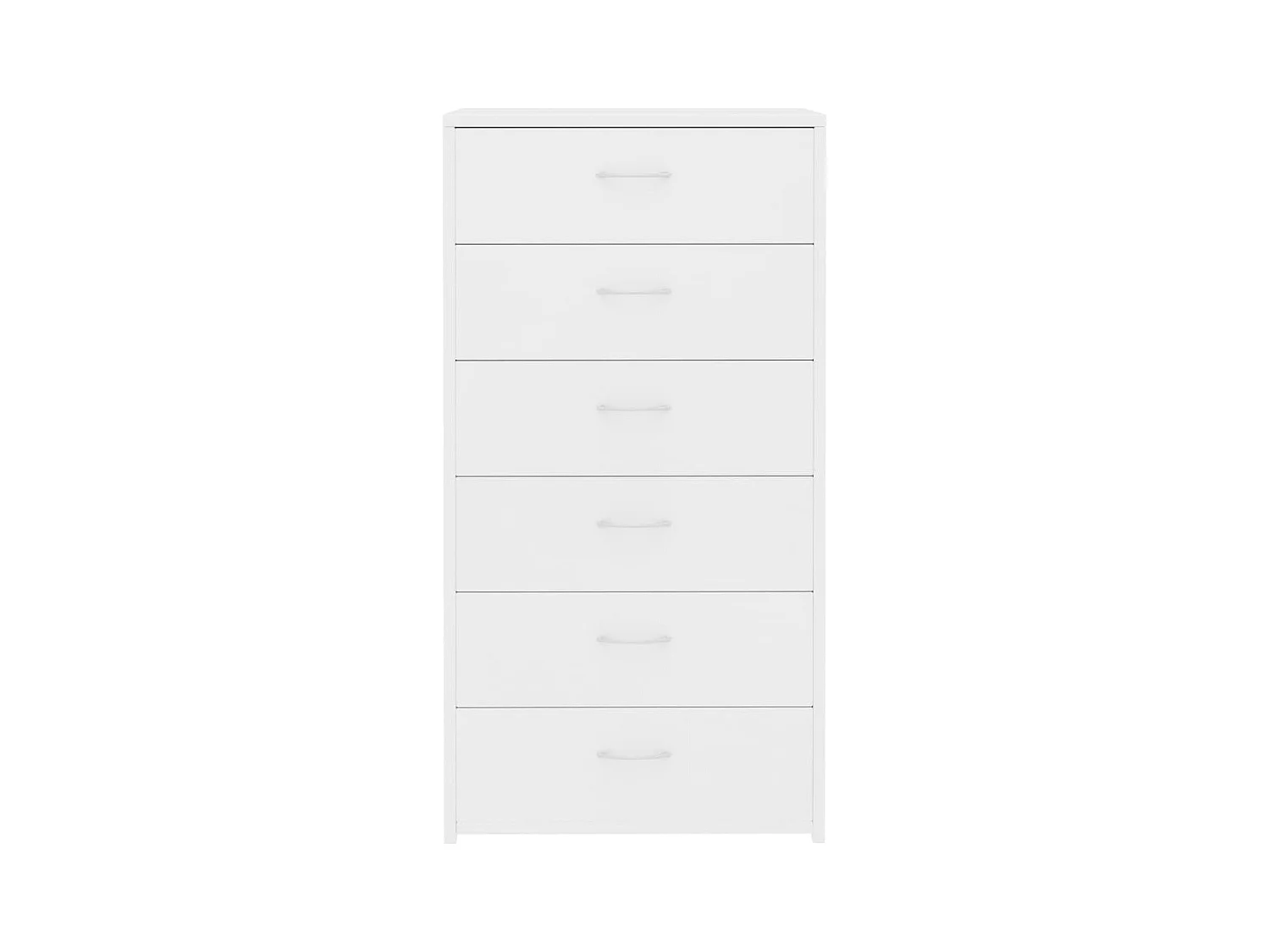 Aparador Cómoda Armario Unidad de Almacenamiento Organizador Cocina Salón Salón con 6 Cajones 50 x 34 x 96 cm Blanco Madera Contrachapada 02_0029756