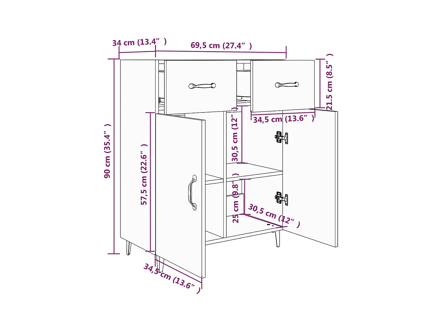 bahut commode armoire bois marron 69.5 x 34 x 90 cm 02_0031657