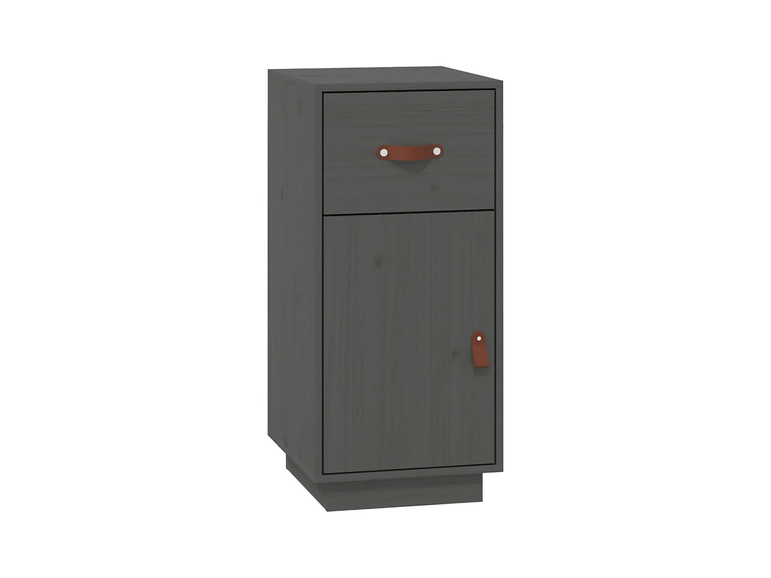 Credenza buffet cassettiera mobile contenitore organizer cucina soggiorno soggiorno 34 x 40 x 75 cm legno massello di pino grigio 02_0031785