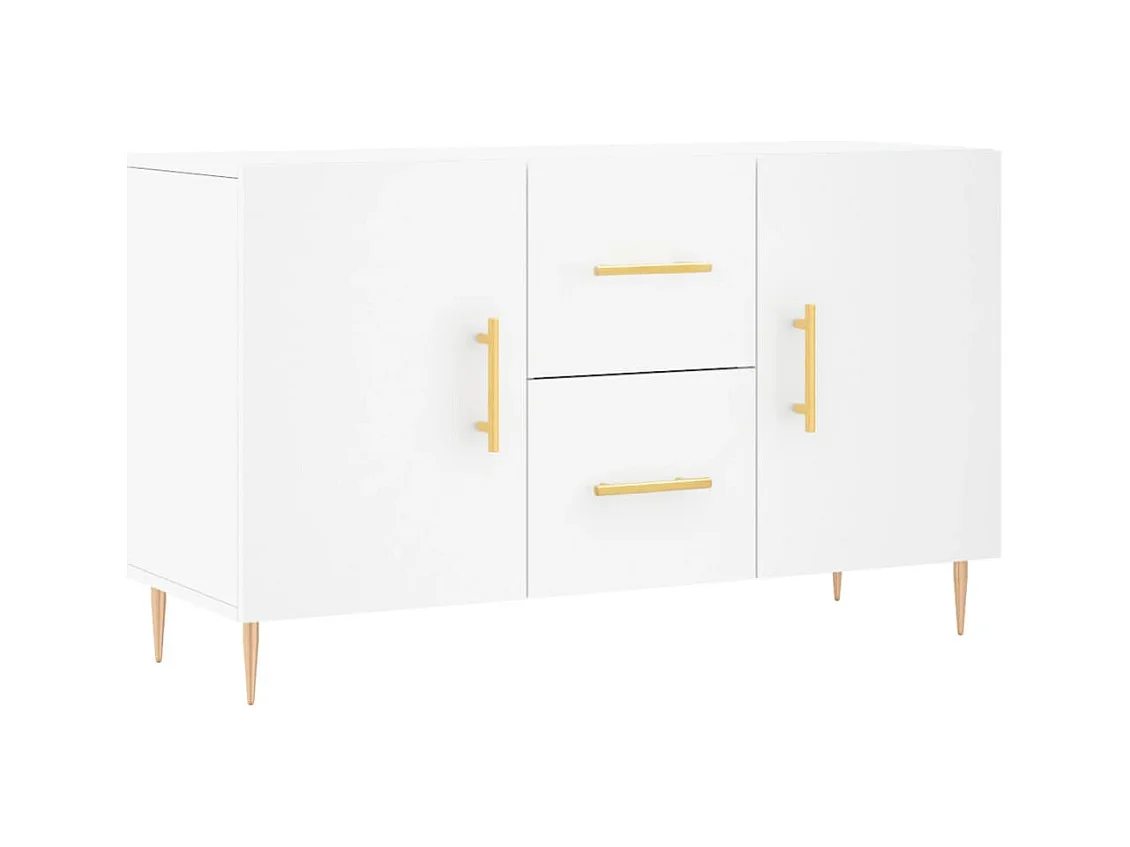 Credenza buffet cassettiera mobile contenitore organizer cucina soggiorno soggiorno 100 x 36 x 60 cm derivati ​​del legno bianco 02_0030164