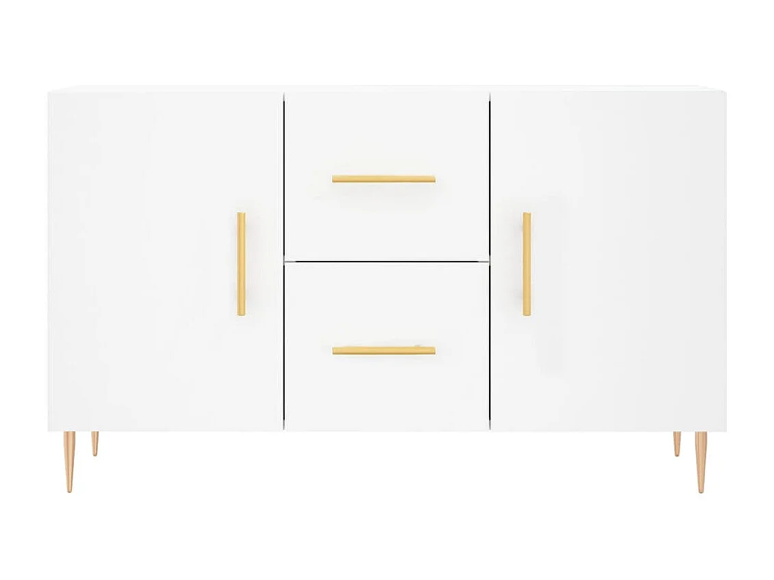Credenza buffet cassettiera mobile contenitore organizer cucina soggiorno soggiorno 100 x 36 x 60 cm derivati ​​del legno bianco 02_0030164
