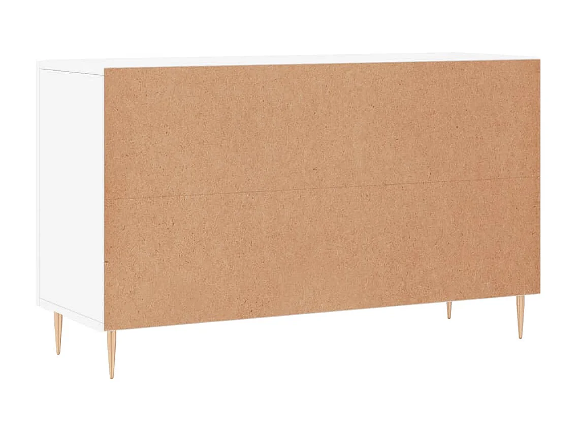 Credenza buffet cassettiera mobile contenitore organizer cucina soggiorno soggiorno 100 x 36 x 60 cm derivati ​​del legno bianco 02_0030164