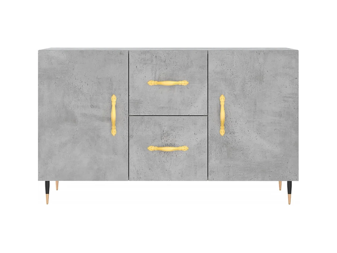 Aparador cómoda cómoda mueble mueble de almacenaje organizador cocina salón salón 100 x 36 x 60 cm madera contrachapada gris 02_0031830