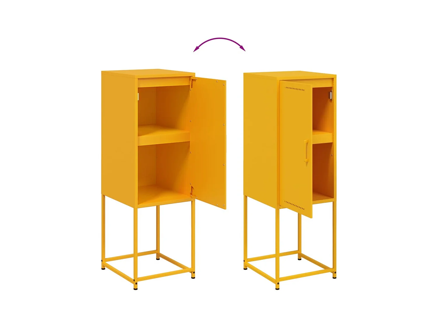 bahut commode armoire jaune 36 x 39 x 107 cm 02_0035691