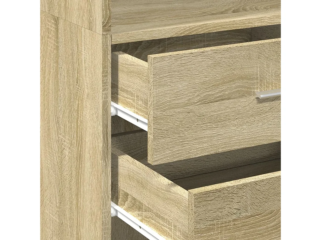 Aparador aparador cômoda armário unidade de arrumação organizador cozinha sala sala alta Sonoma 45 x 42,5 x 185 cm madeira trabalhada marrom 02_0034067