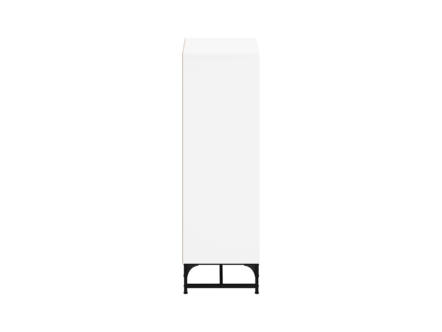 Aparador buffet cómoda armario mueble organizador cocina salón salón con puertas de cristal 35 x 37 x 120 cm blanco 02_0030108