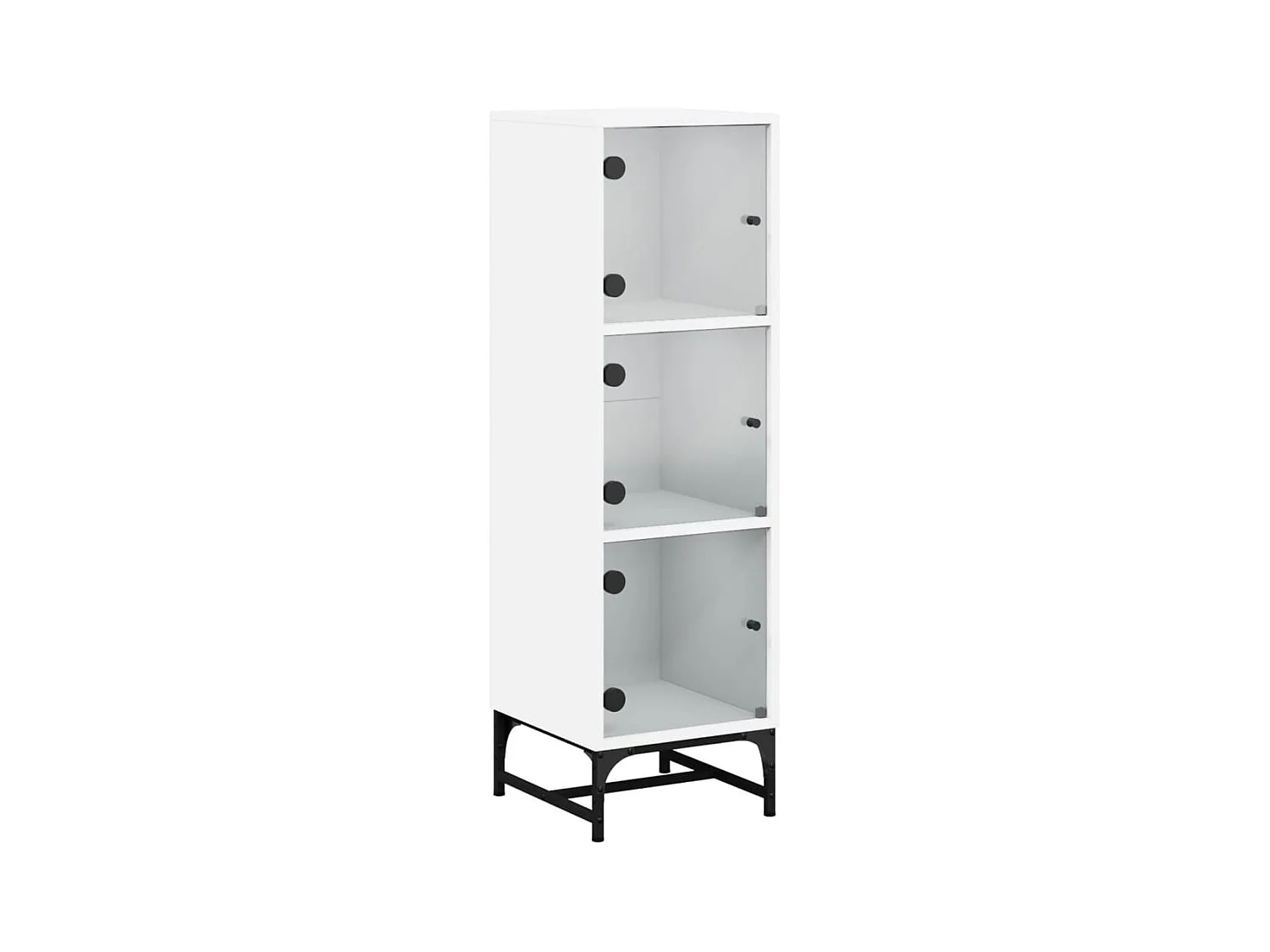 bahut commode armoire verre blanche 35 x 37 x 120 cm 02_0030108