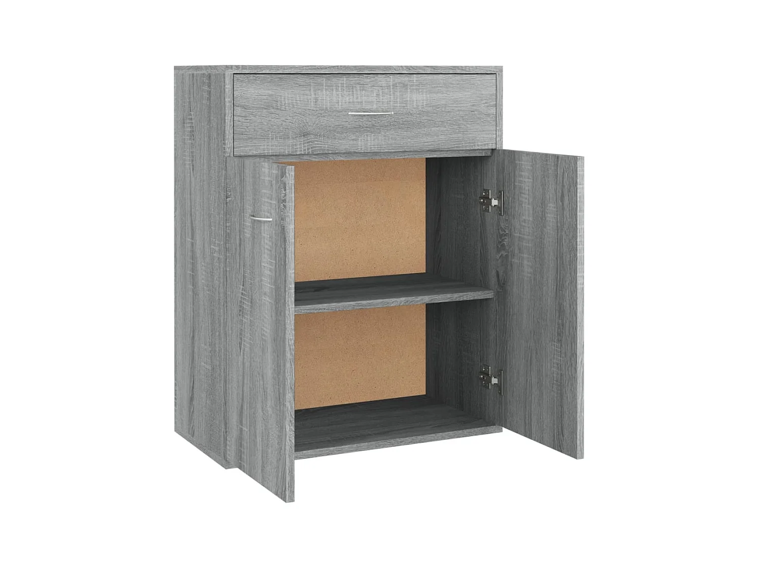 Aparador buffet cómoda armario unidad de almacenamiento organizador cocina salón salonsonoma 60 x 30 x 75 cm madera contrachapada gris 02_0036383