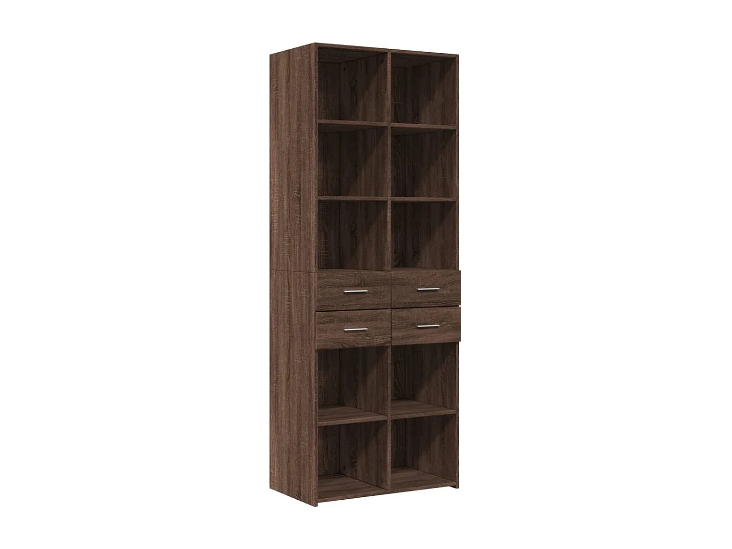 Credenza buffet cassettiera mobile contenitore organizer cucina soggiorno soggiorno alto 70 x 42,5 x 185 cm derivati ​​del legno marrone 02_0033924