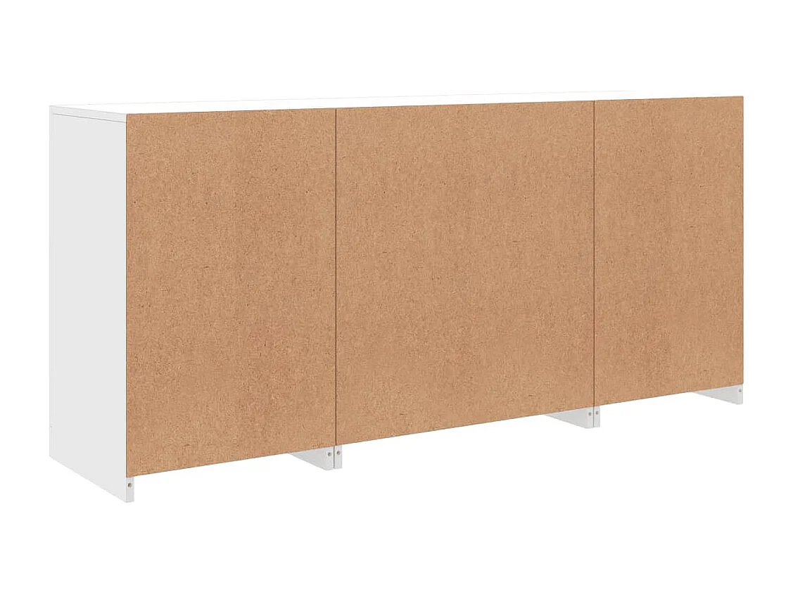 Aparador cômoda armário armário organizador cozinha sala sala com luzes LED 142,5 x 37 x 67 cm branco 02_0029829