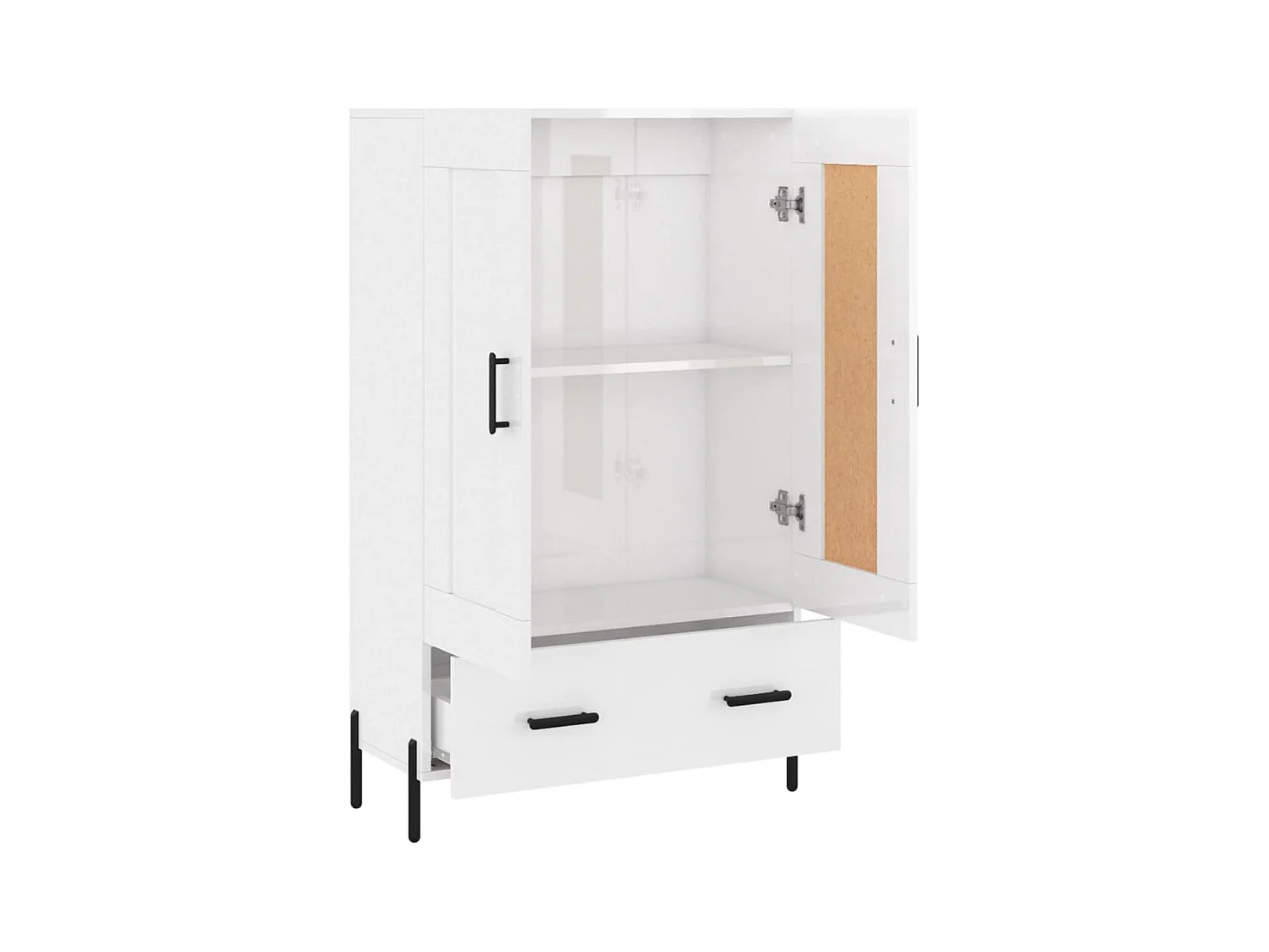 bahut commode armoire bois blanche 69.5 x 31 x 115 cm 02_0033002