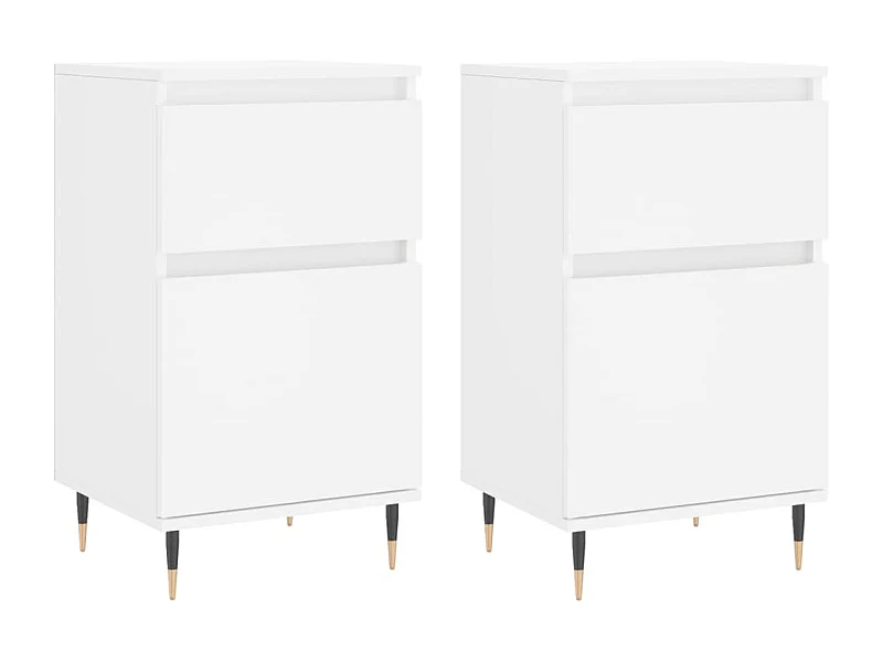 Credenza buffet cassettiera mobile contenitore organizer cucina soggiorno soggiorni set da 2 40 x 35 x 70 cm legno composito bianco 02_0036662