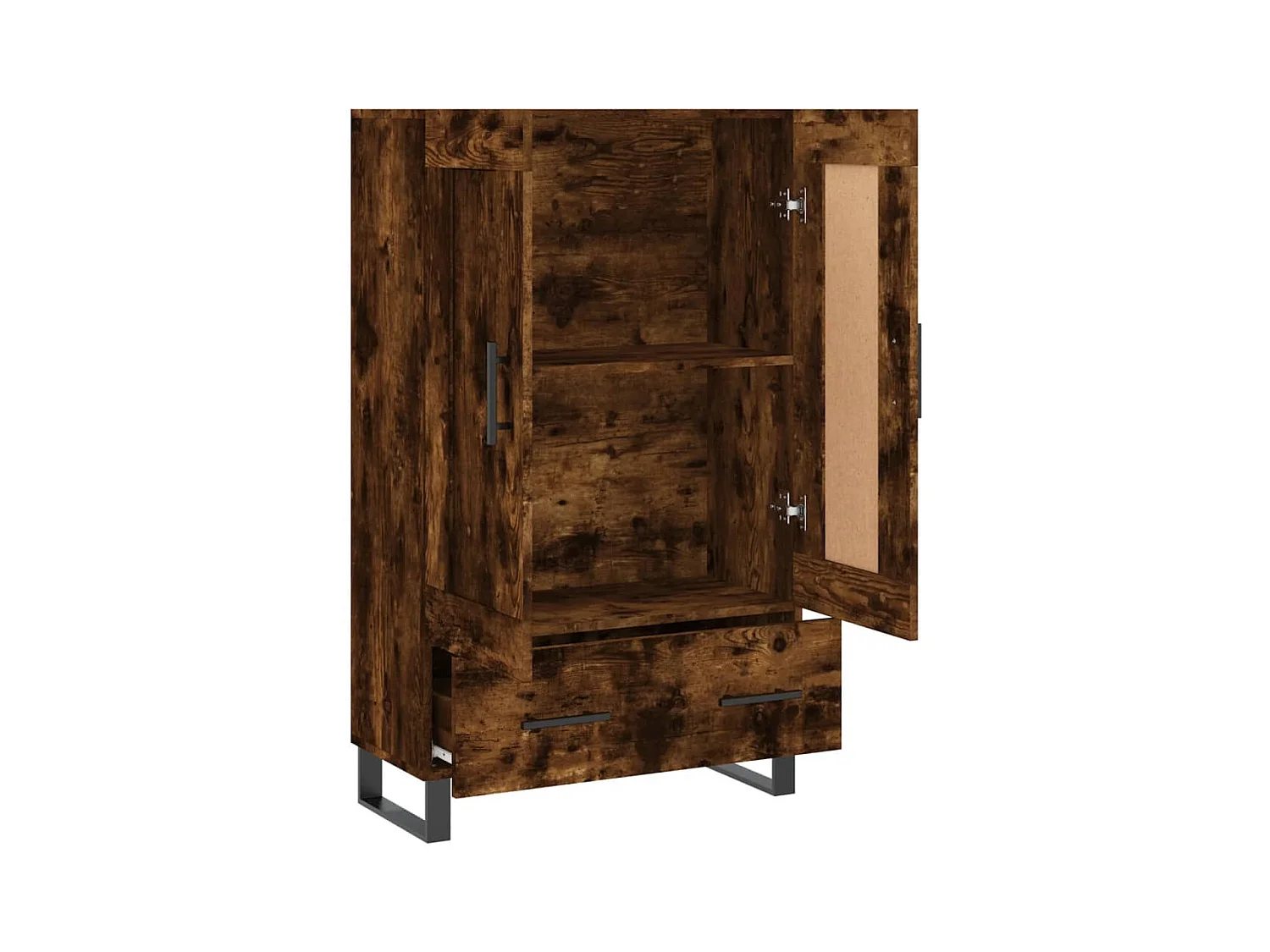 Credenza buffet cassettiera mobile contenitore organizer cucina soggiorno soggiorno alto 69,5 x 31 x 115 cm derivati ​​del legno marrone 02_0033383