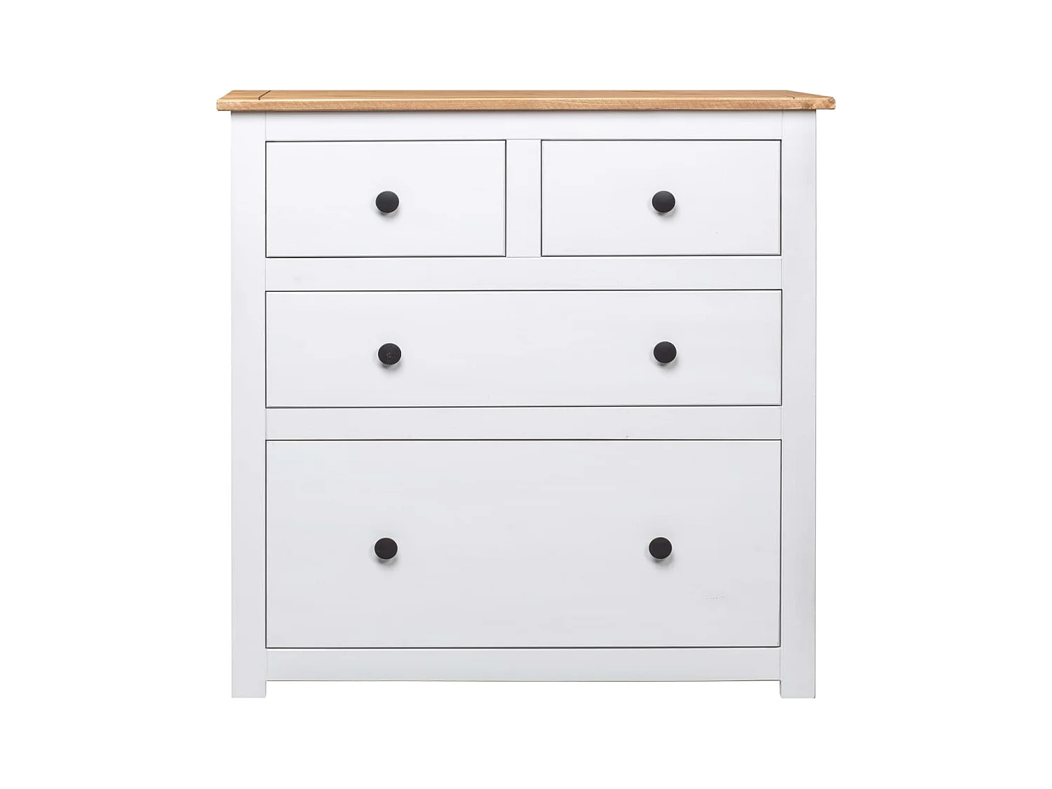 Buffet credenza cassettiera mobile contenitore organizer cucina soggiorno soggiorno 80 x 40 x 83 cm Pino Panama Range bianco 02_0030519