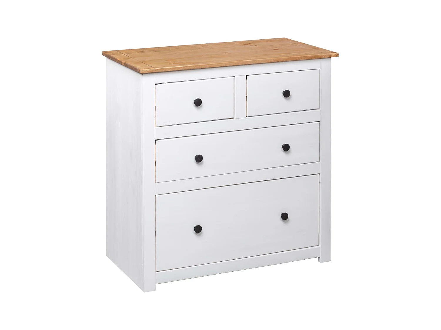 Buffet credenza cassettiera mobile contenitore organizer cucina soggiorno soggiorno 80 x 40 x 83 cm Pino Panama Range bianco 02_0030519