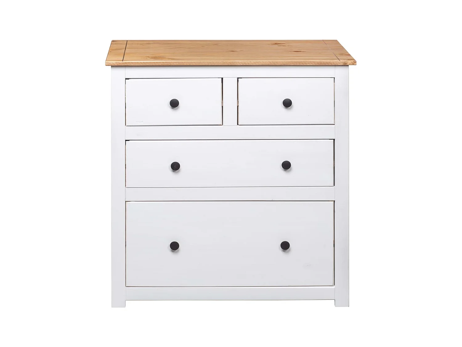 Buffet credenza cassettiera mobile contenitore organizer cucina soggiorno soggiorno 80 x 40 x 83 cm Pino Panama Range bianco 02_0030519