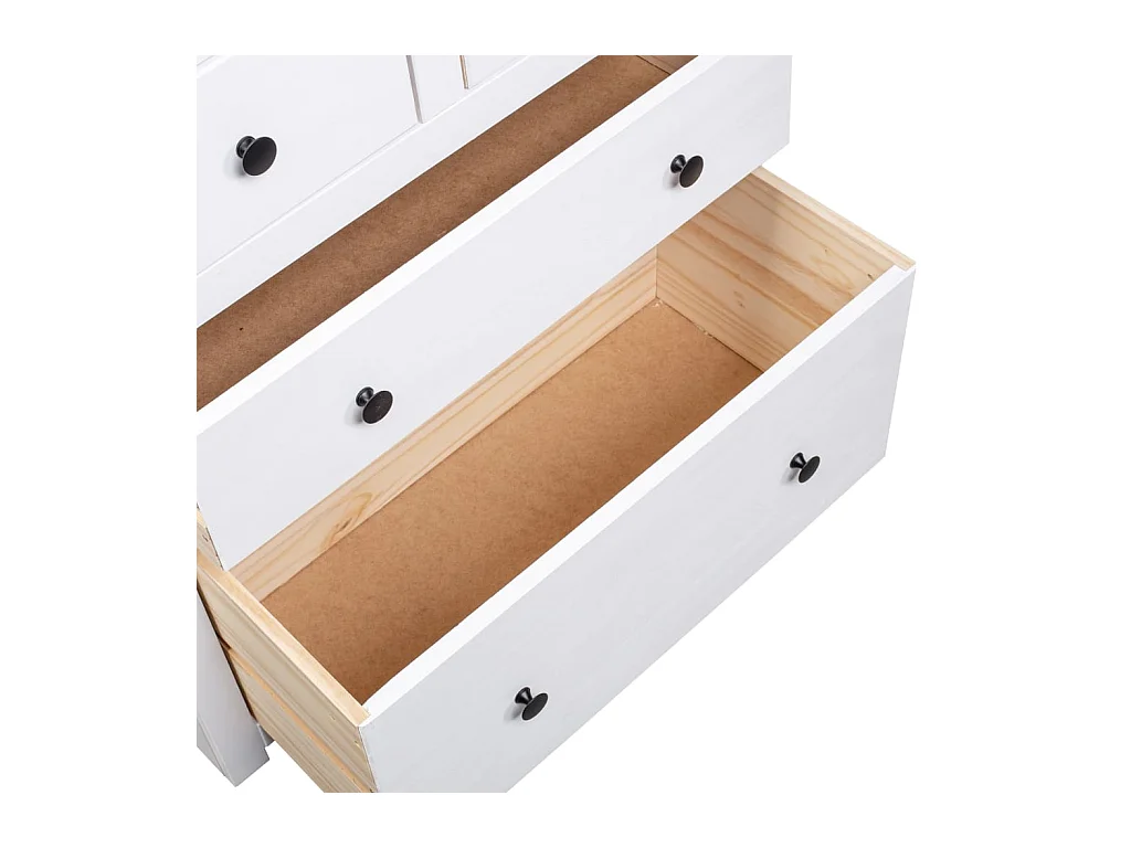 Buffet credenza cassettiera mobile contenitore organizer cucina soggiorno soggiorno 80 x 40 x 83 cm Pino Panama Range bianco 02_0030519