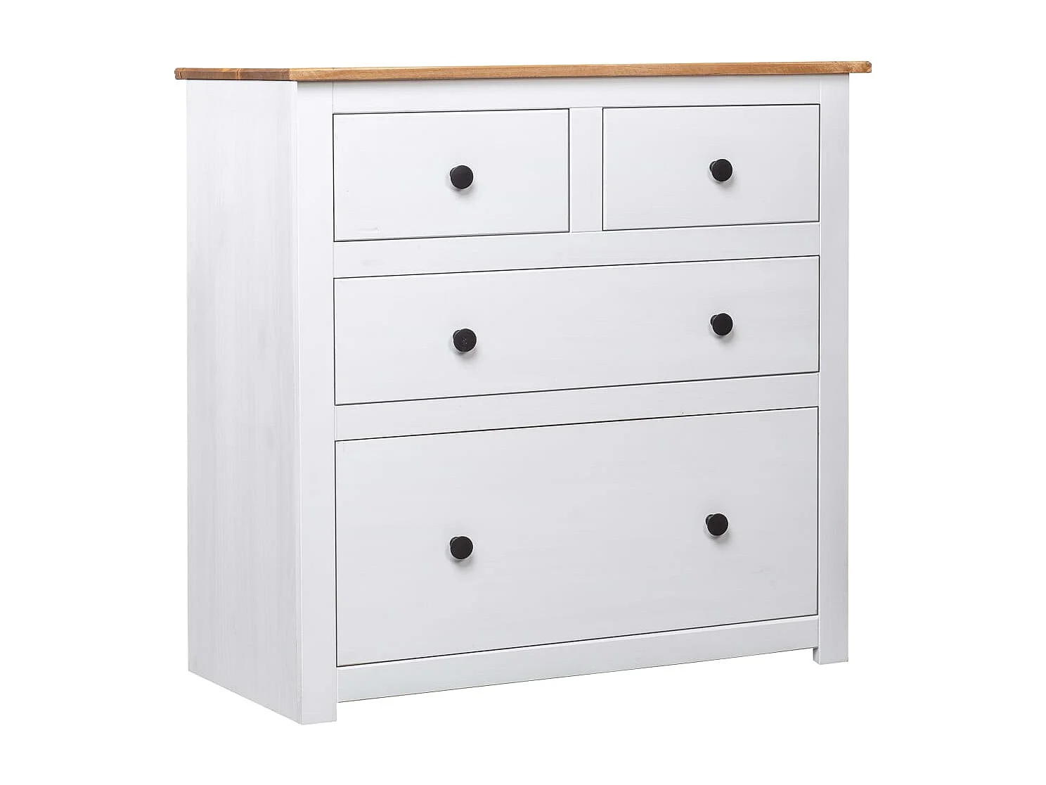 Buffet aparador cômoda armário organizador cozinha sala sala 80 x 40 x 83 cm Pinho Panama Gama branco 02_0030519