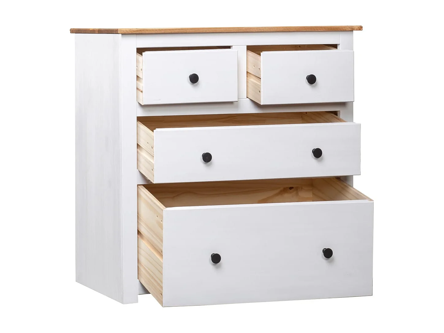 Buffet aparador cômoda armário organizador cozinha sala sala 80 x 40 x 83 cm Pinho Panama Gama branco 02_0030519