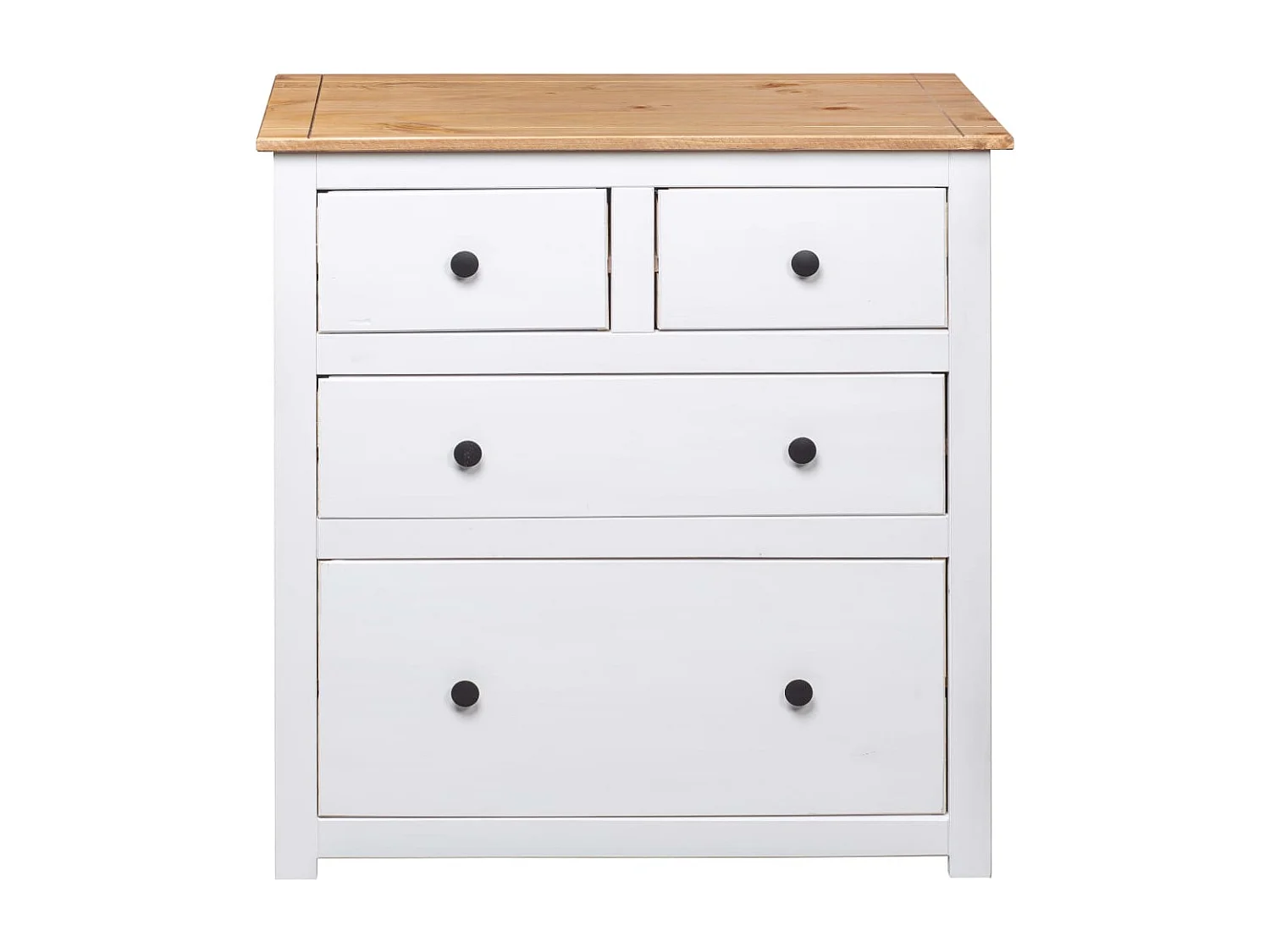 Buffet aparador cômoda armário organizador cozinha sala sala 80 x 40 x 83 cm Pinho Panama Gama branco 02_0030519