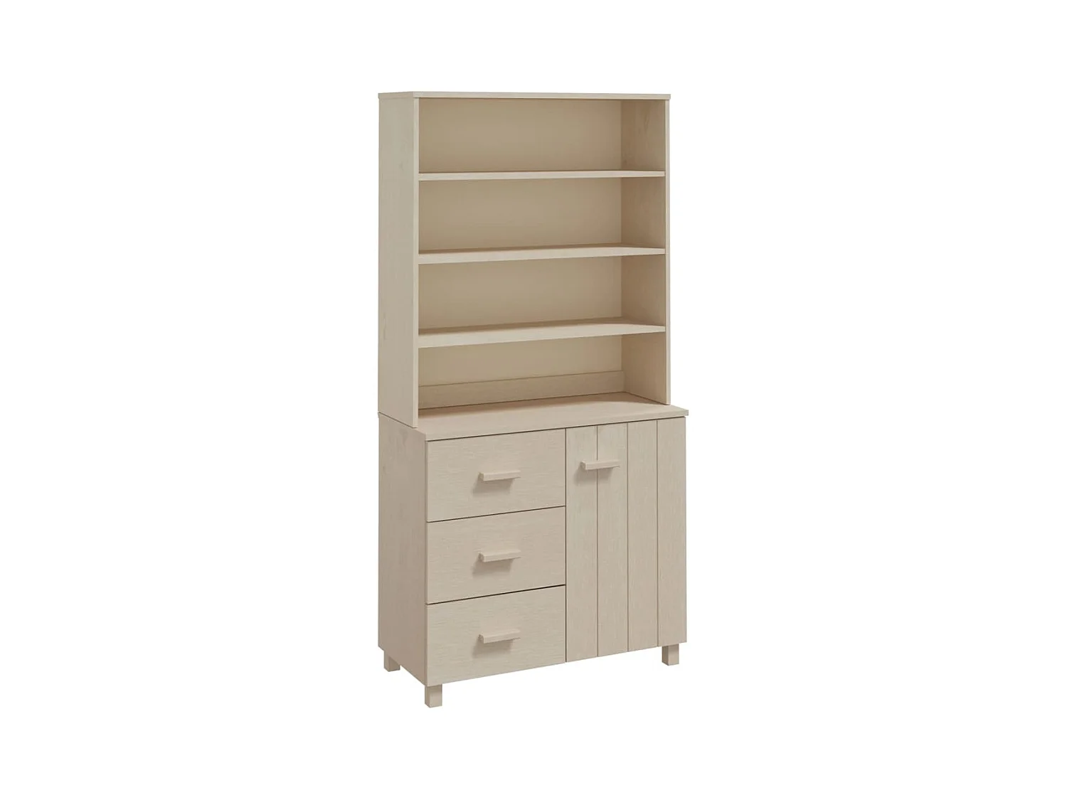 Credenza buffet cassettiera mobile contenitore organizer cucina soggiorno soggiorno legno di pino massiccio marrone miele 02_0032152