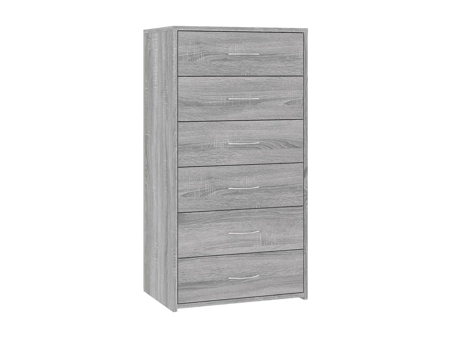 Buffet aparador cômoda armário armário organizador cozinha sala sala com 6 gavetas Sonoma 50 x 34 x 96 cm madeira trabalhada cinza 02_0029763