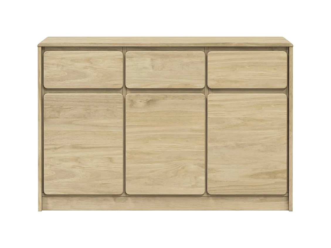 Credenza buffet cassettiera mobile contenitore organizer cucina soggiorno soggiorniAUDA 114 x 43 x 75,5 cm legno massello di pino marrone 02_0036220