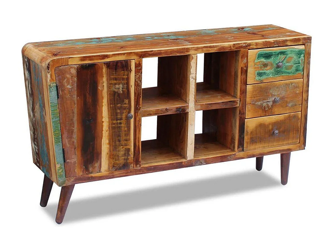Buffet aparador console armário de armazenamento madeira maciça recuperada 150 cm 4402135