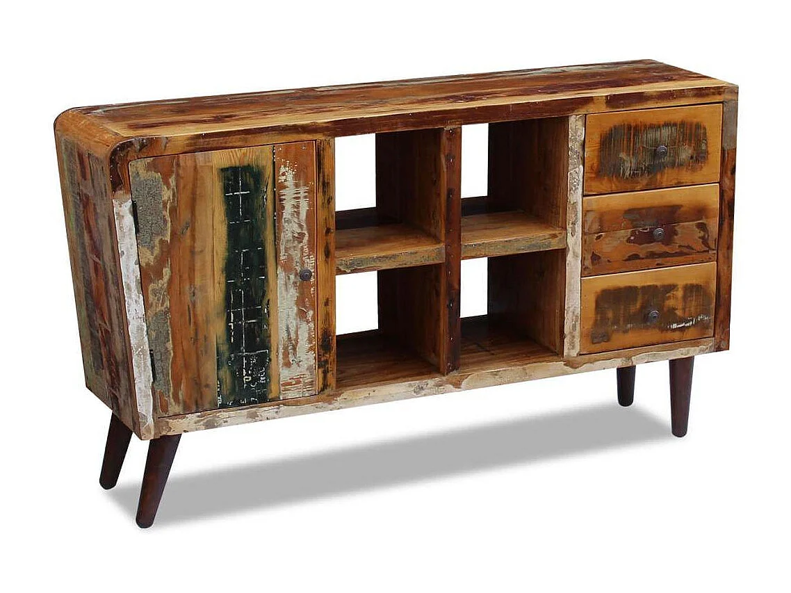 Buffet aparador console armário de armazenamento madeira maciça recuperada 150 cm 4402135