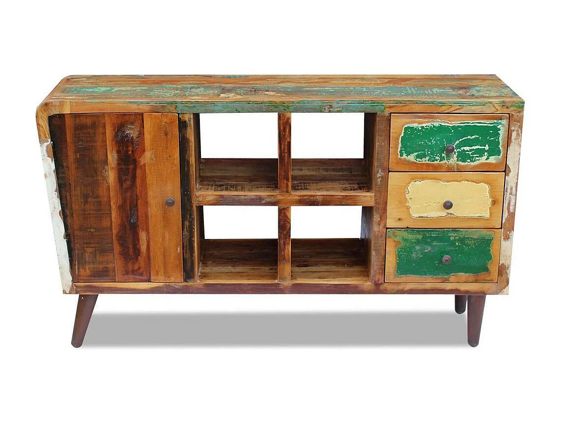 Buffet aparador console armário de armazenamento madeira maciça recuperada 150 cm 4402135