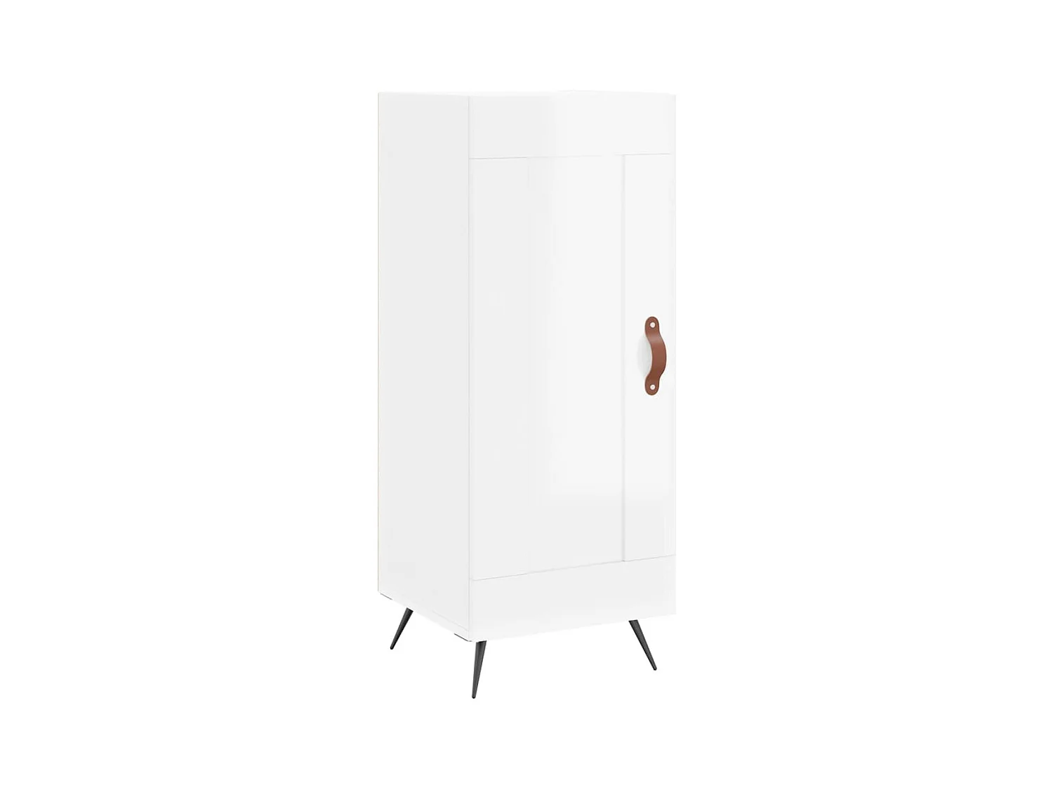 Aparador buffet cómoda armario mueble organizador cocina salón brillante 34,5 x 34 x 90 cm madera contrachapada blanco 02_0030604