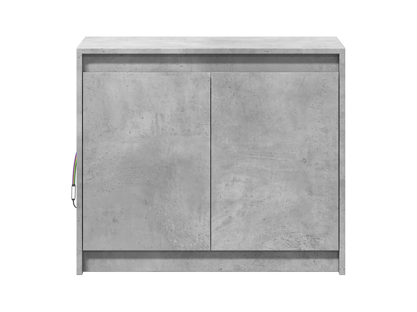 Aparador Aparador Cômoda Armário Unidade de armazenamento Organizador Cozinha Sala Sala de estar com LED 72 x 34 x 61 cm Madeira projetada Cinza 02_0029806