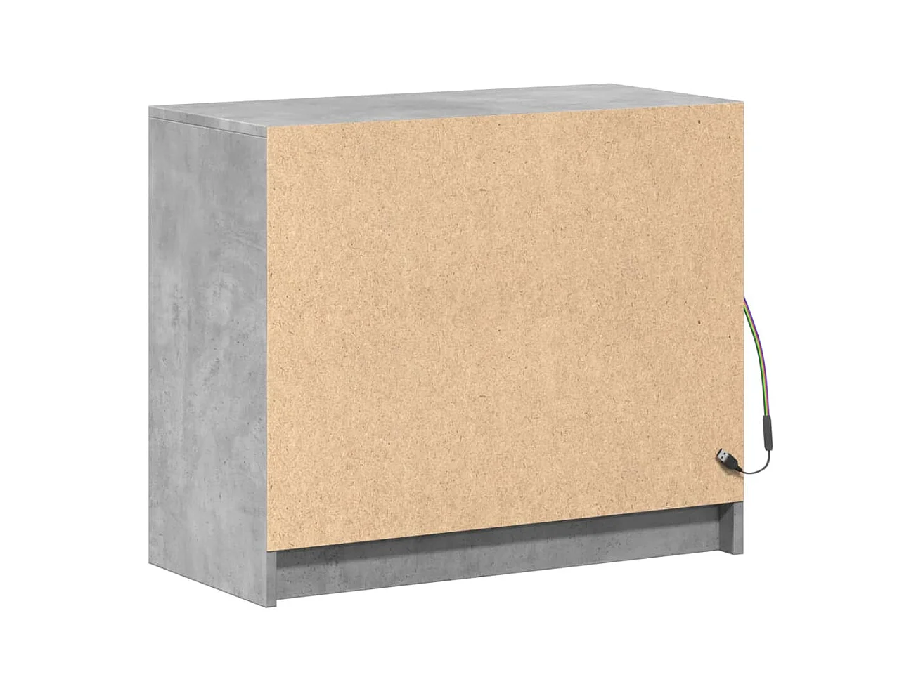 Aparador Aparador Cômoda Armário Unidade de armazenamento Organizador Cozinha Sala Sala de estar com LED 72 x 34 x 61 cm Madeira projetada Cinza 02_0029806