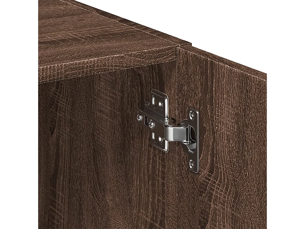 Credenza buffet cassettiera mobile contenitore organizer cucina soggiorno soggiorno alto 80 x 42,5 x 249 cm derivati ​​del legno marrone 02_0033933