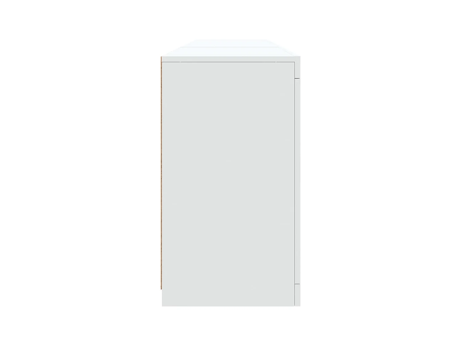 Aparador buffet cómoda armario mueble organizador cocina salón salón con luces LED 181,5 x 37 x 67 cm blanco 02_0029839