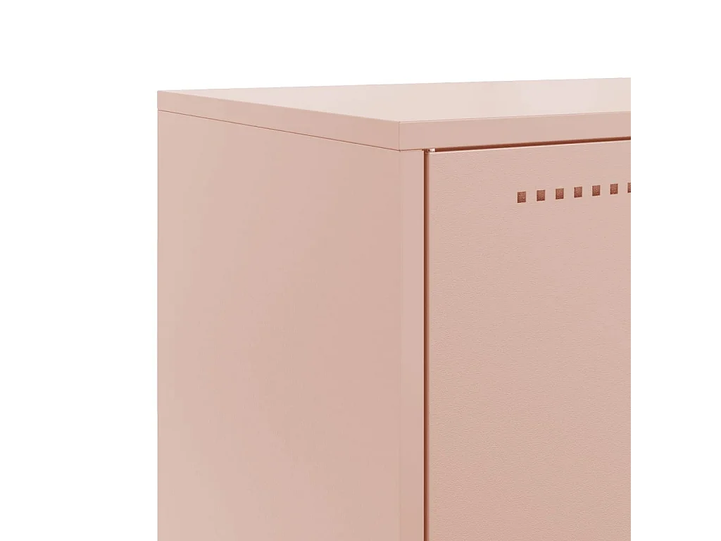 Credenza buffet cassettiera mobile contenitore organizer cucina soggiorno soggiorno 68,5 x 38,5 x 123,5 cm acciaio Rosa 02_0036210