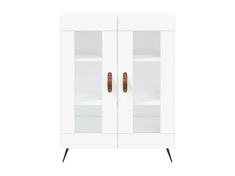 Credenza buffet cassettiera mobile contenitore organizer cucina soggiorno soggiorno alto 69,5 x 34 x 180 cm derivati ​​del legno bianco 02_0032611