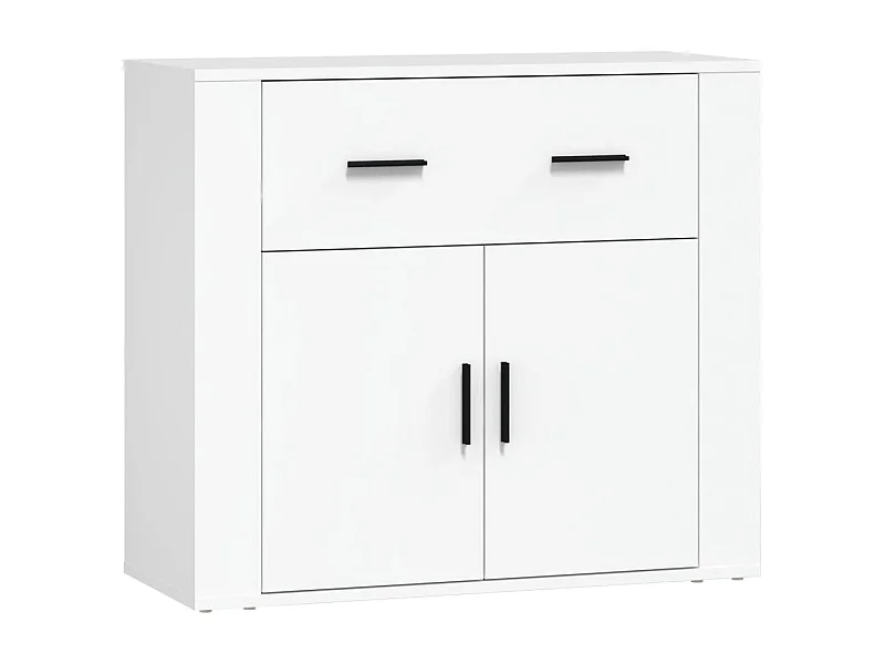 Aparador buffet cómoda mueble mueble de almacenamiento organizador cocina salón salón 80 x 33 x 70 cm madera contrachapada blanco 02_0030511