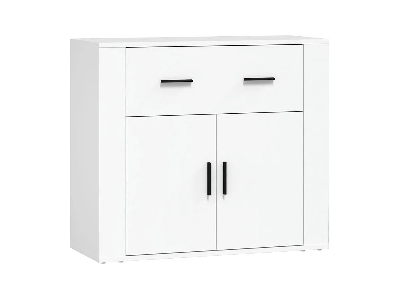Aparador buffet cómoda mueble mueble de almacenamiento organizador cocina salón salón 80 x 33 x 70 cm madera contrachapada blanco 02_0030511